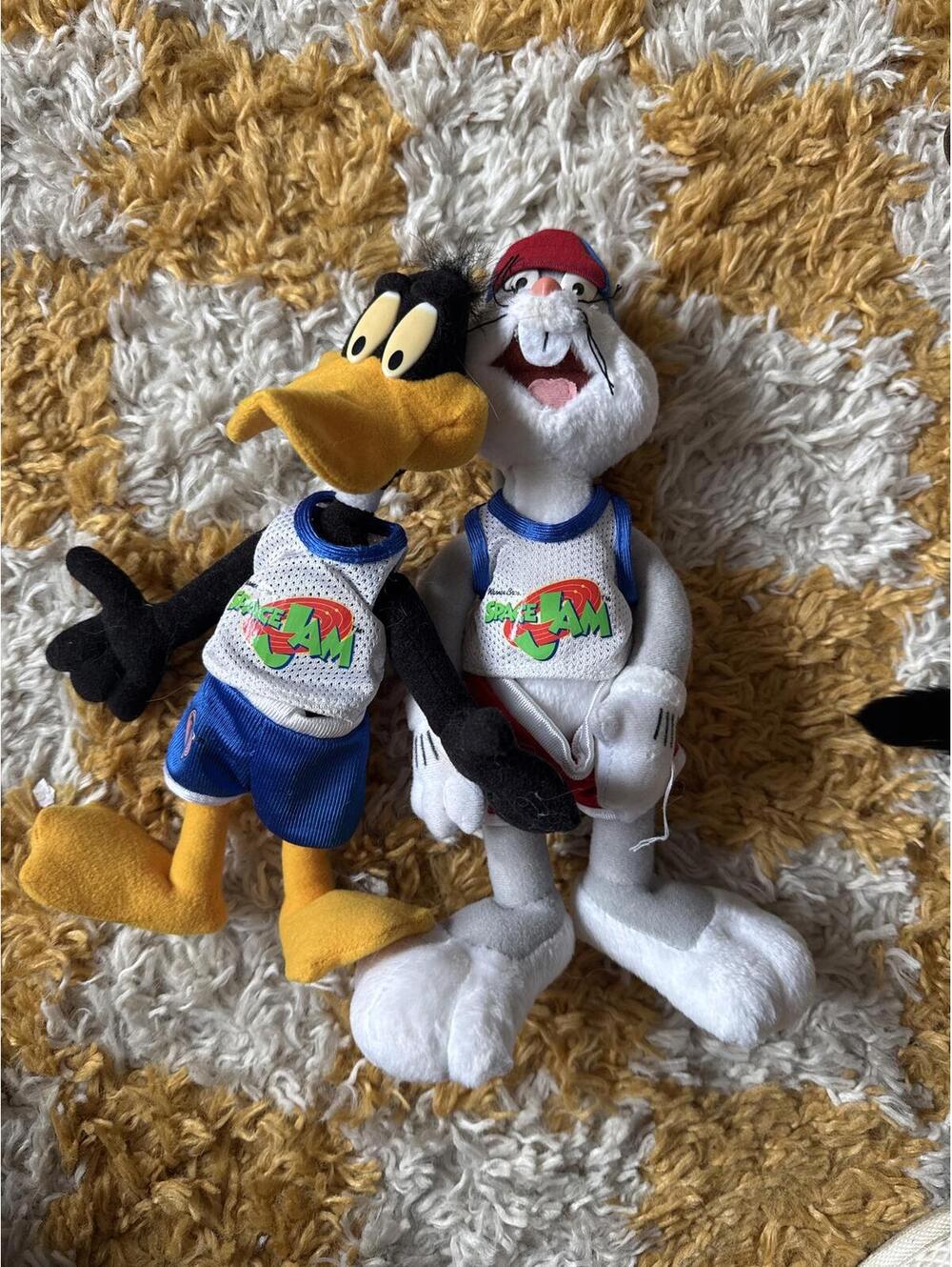 VTG 1996 Space Jam Plush - Daffy Duck & Bugs Bunny - Warner Bros. Collectibles